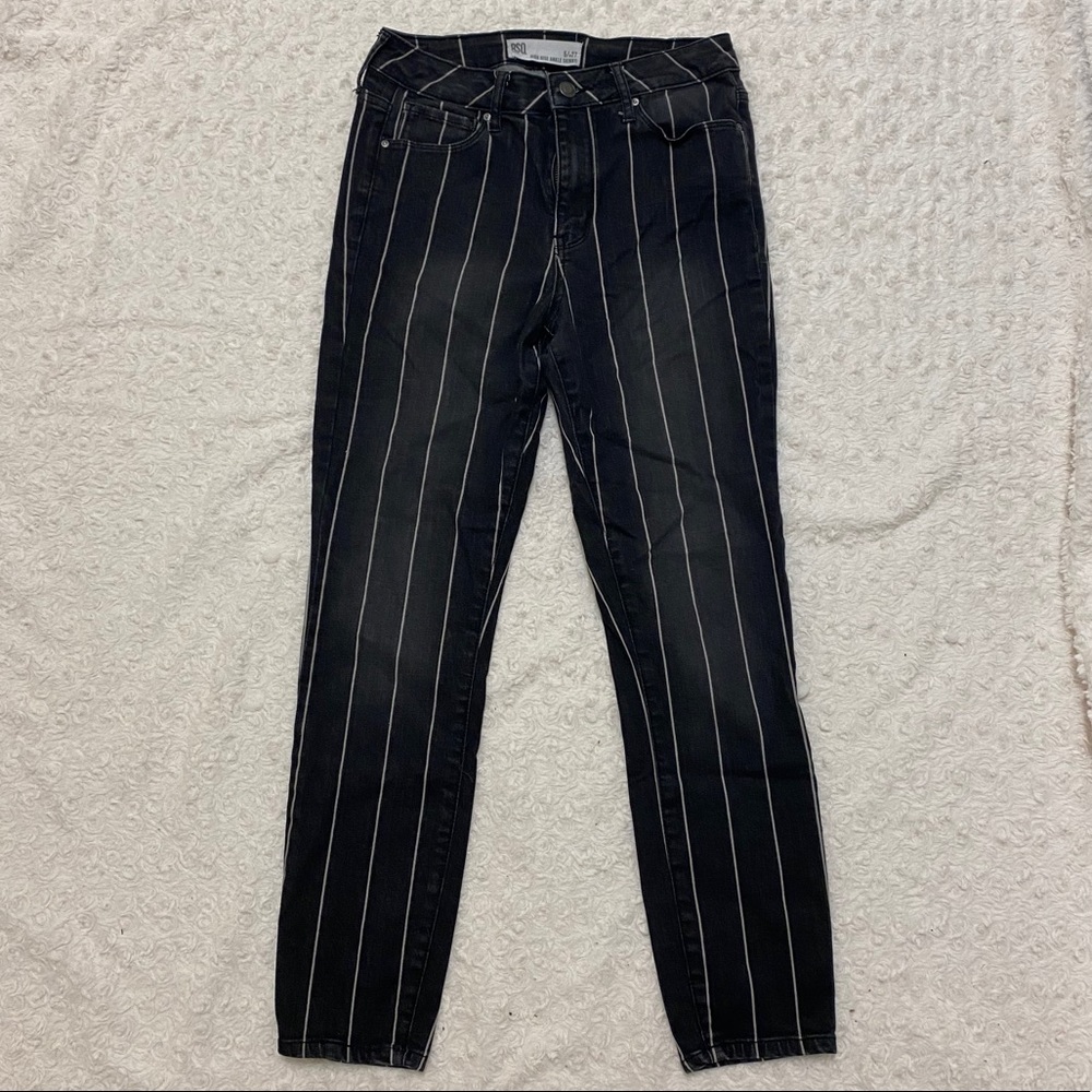 Striped RSQ High Rise Ankle Skinny Jeans